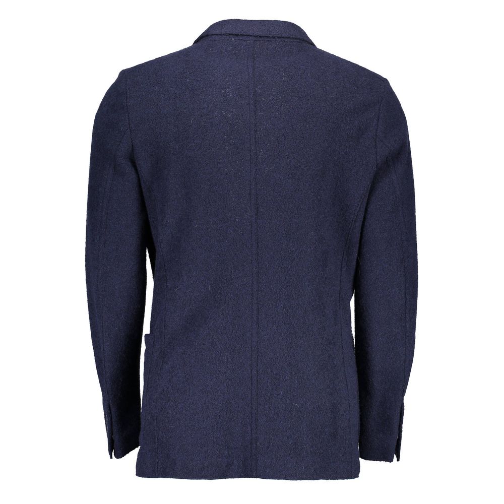 Gant Blue Wool Men Jacket Gant