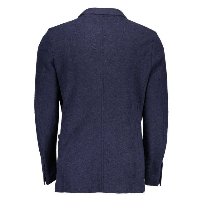 Gant Blue Wool Men Jacket Gant