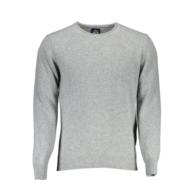 North Sails Gray Wool Men Sweater North Sails