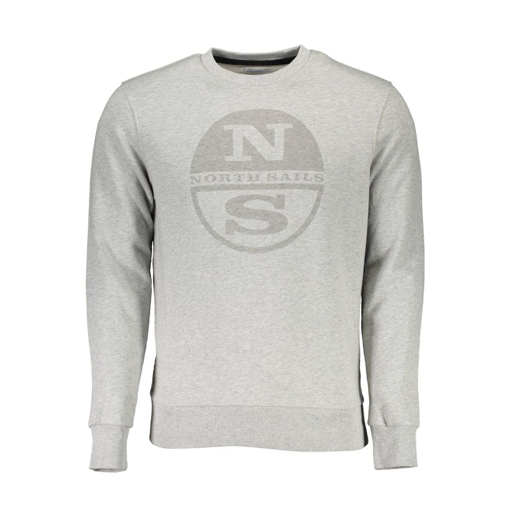 North Sails Gray Organic Cotton Men Sweater North Sails