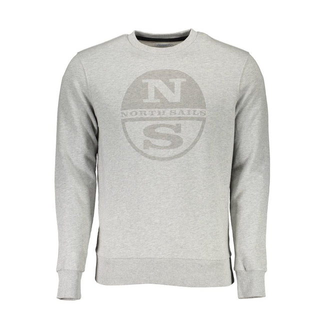 North Sails Gray Organic Cotton Men Sweater North Sails