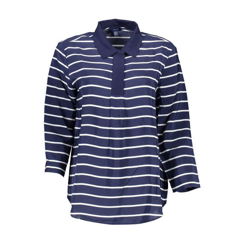 Gant Blue Viscose Women Polo Shirt Gant