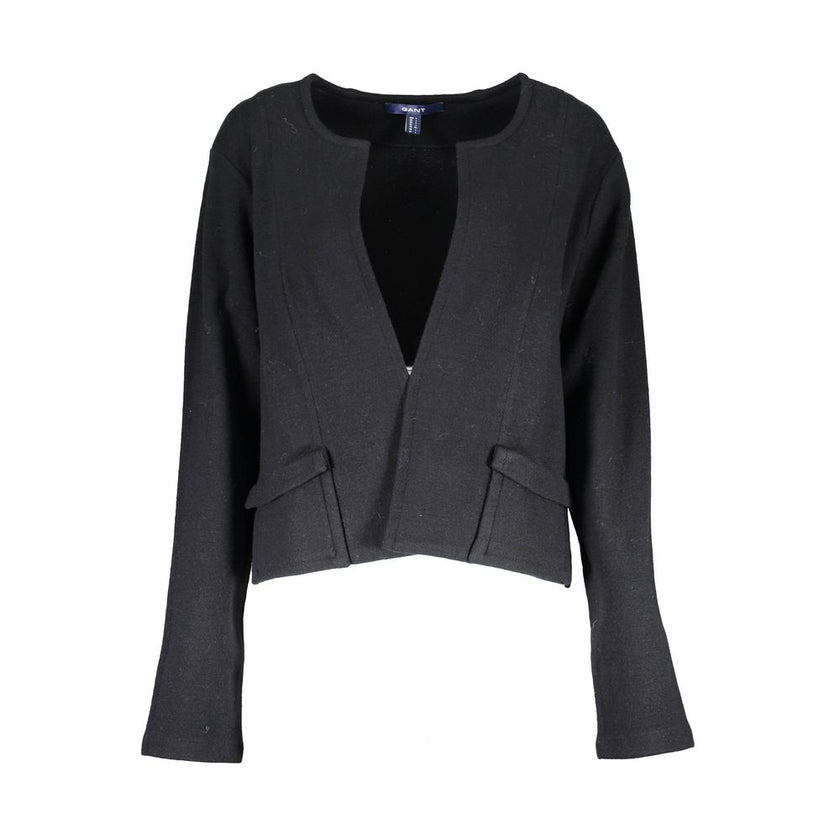 Gant Black Wool Women Cardigan Gant