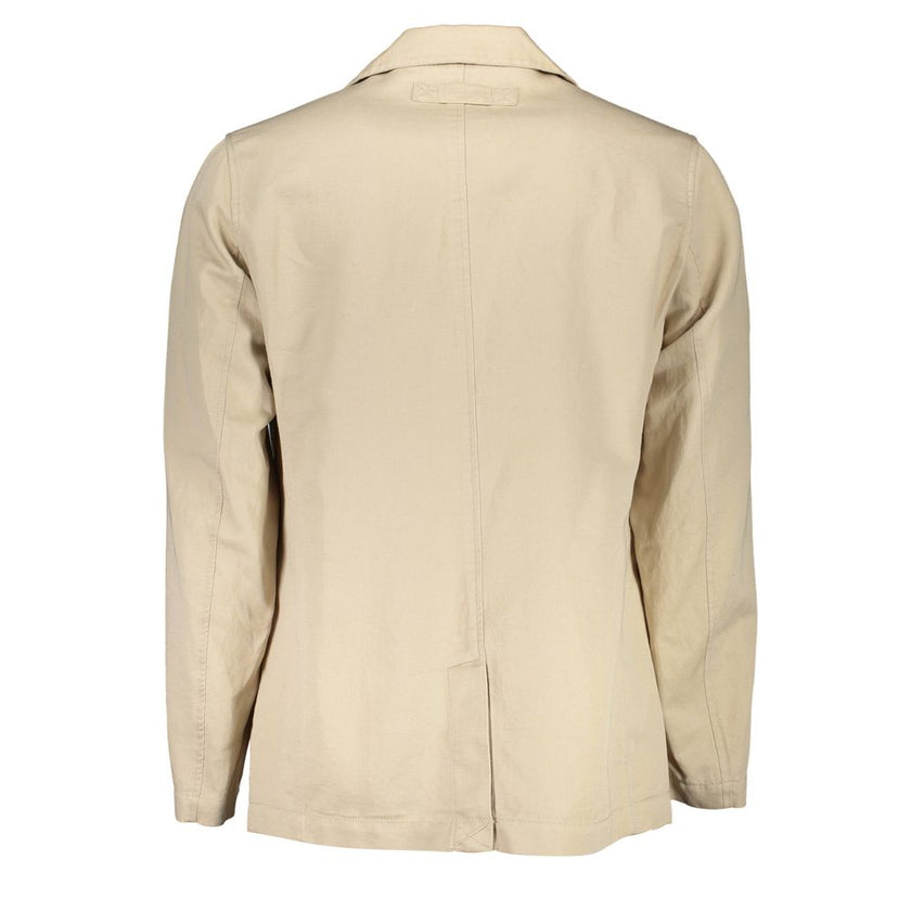 Gant Beige Cotton Men Jacket Gant