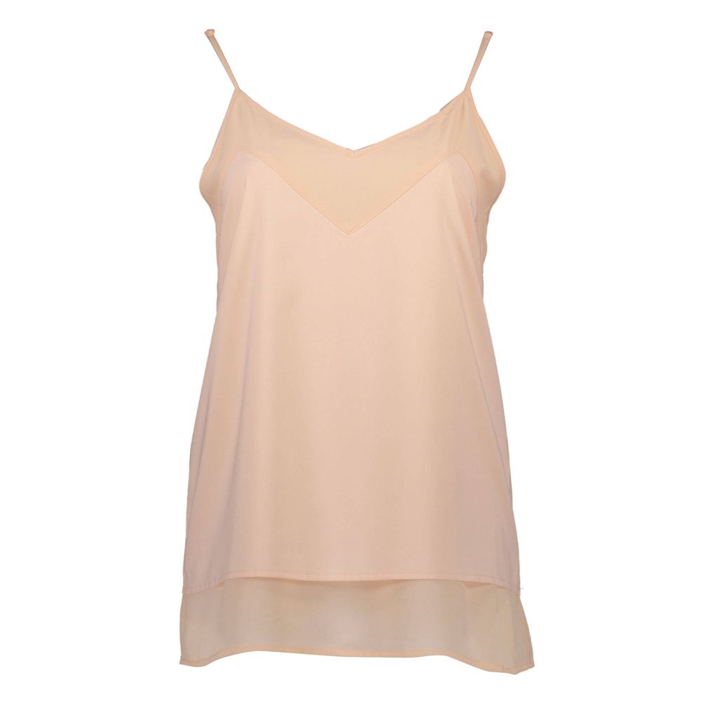 Silvian Heach Pink Polyester Women Tank Top Silvian Heach