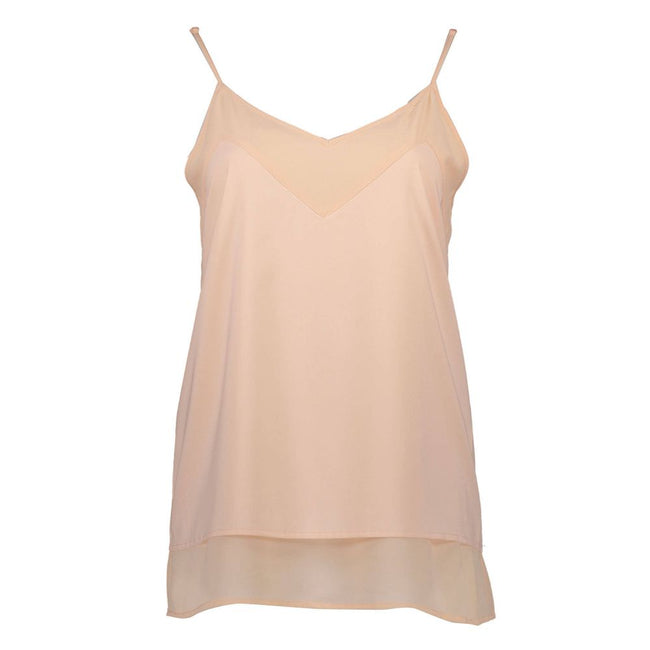Silvian Heach Pink Polyester Women Tank Top Silvian Heach