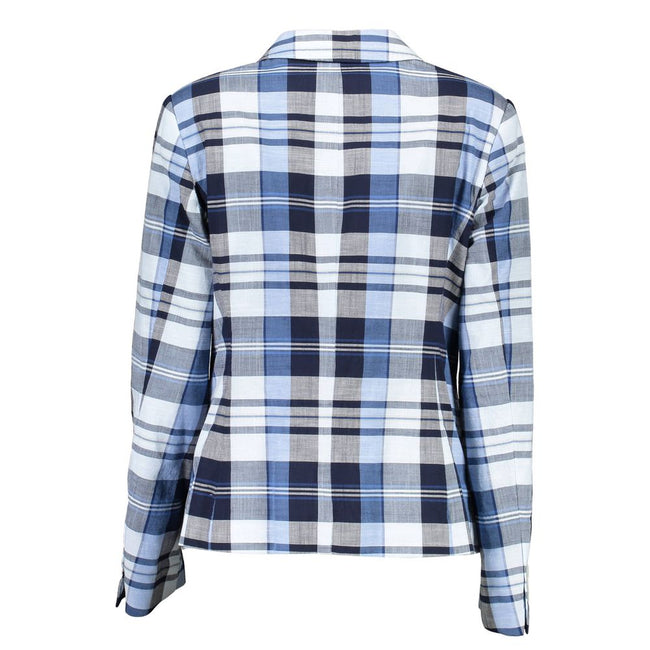 Gant Light Blue Cotton Women Jacket Gant