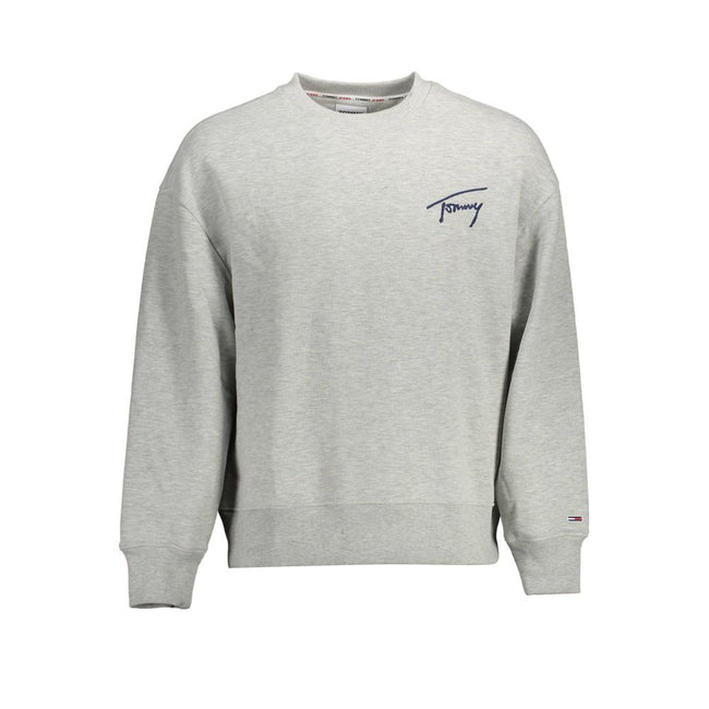 Tommy Hilfiger Gray Cotton Men Sweater Tommy Hilfiger