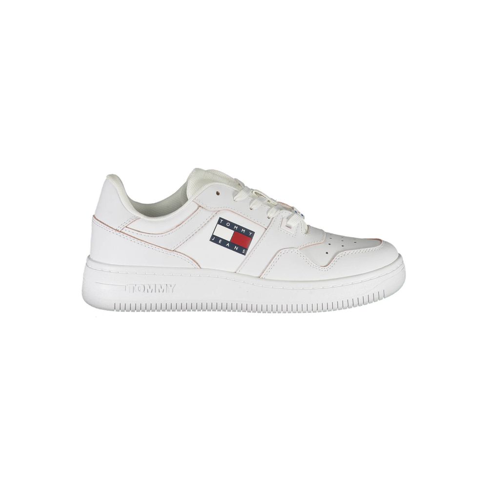 Tommy Hilfiger White Leather Women Sneaker Tommy Hilfiger