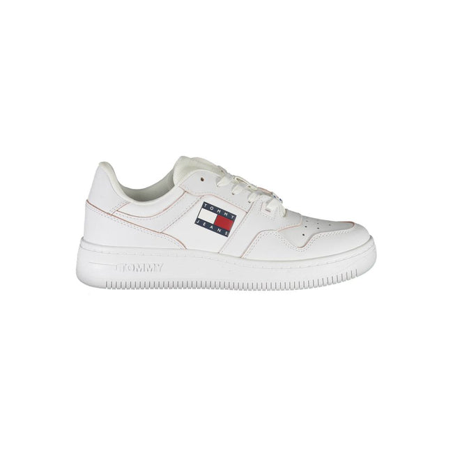 Tommy Hilfiger White Leather Women Sneaker Tommy Hilfiger