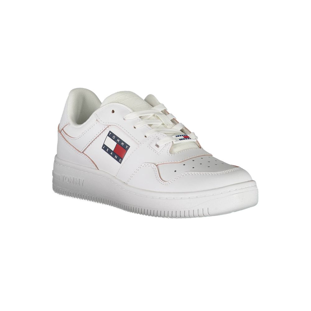 Tommy Hilfiger White Leather Women Sneaker Tommy Hilfiger