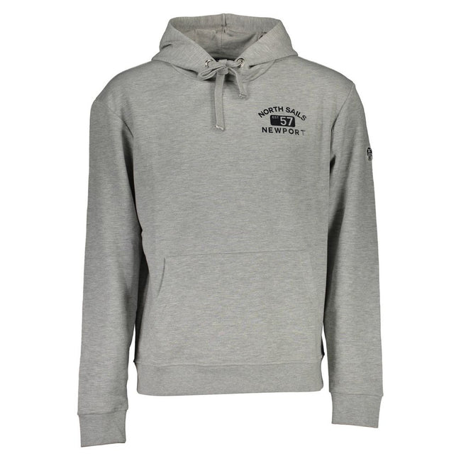 North Sails Gray Cotton Men Sweatshirt North Sails