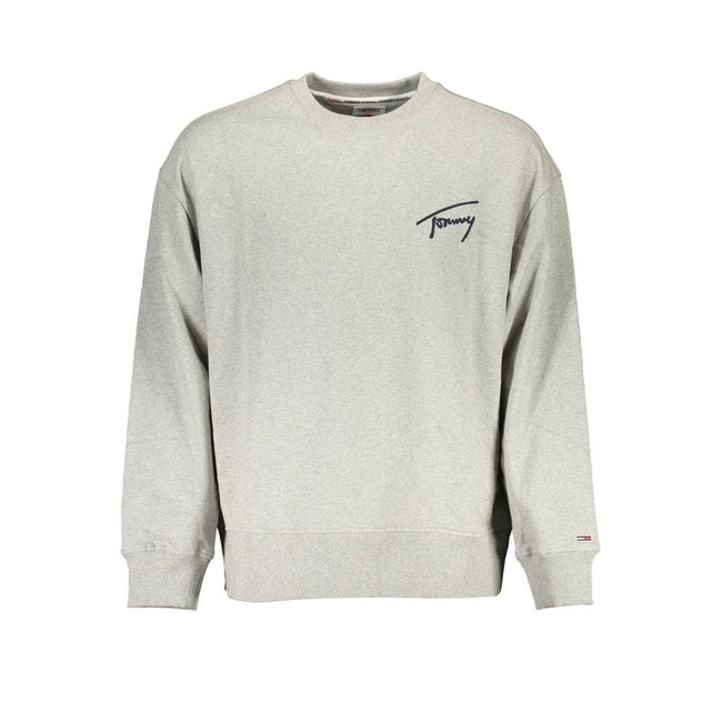 Tommy Hilfiger Gray Cotton Men Sweater Tommy Hilfiger