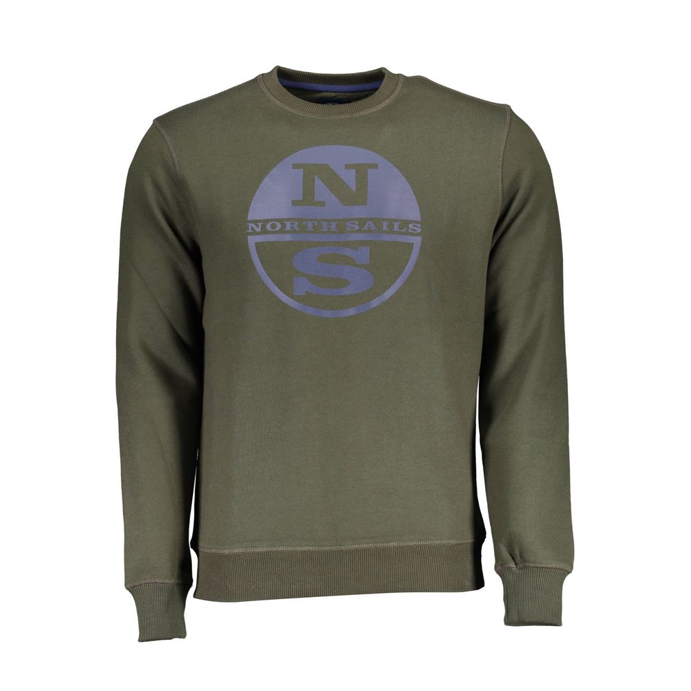 North Sails Green Cotton Men Sweater North Sails