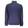 Hugo Boss Blue Cotton Men Sweater with Half Zip Closure Hugo Boss