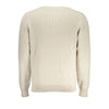 K-WAY Beige Crew Neck Cotton Sweater with Logo Detail K-WAY