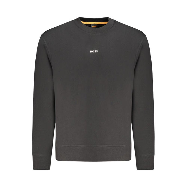 Hugo Boss Black Cotton Men Sweater Hugo Boss