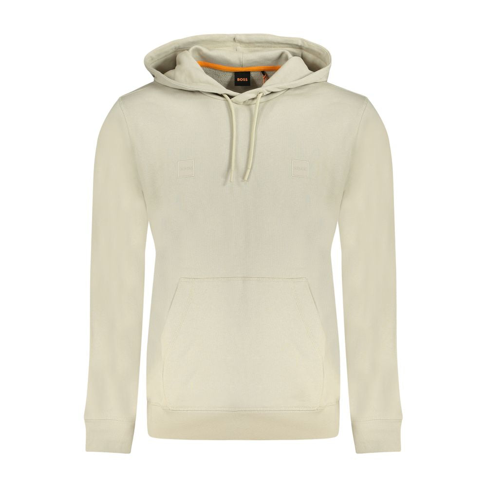 Hugo Boss Beige Cotton Men Sweater Hugo Boss