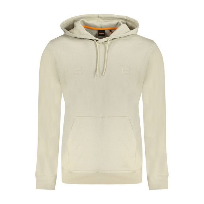 Hugo Boss Beige Cotton Men Sweater Hugo Boss