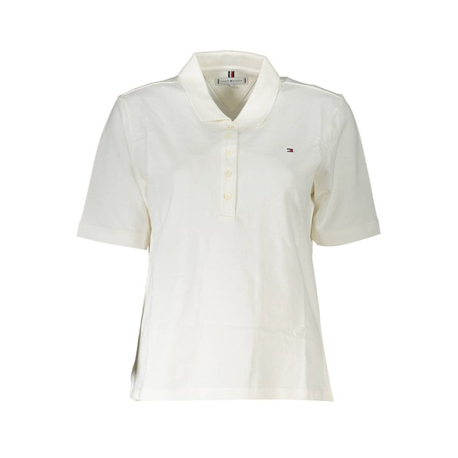 Tommy Hilfiger White Cotton Polo Shirt Tommy Hilfiger