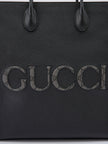 Gucci Black Leather Logo Medium Tote Bag Gucci