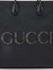 Gucci Black Leather Logo Medium Tote Bag Gucci