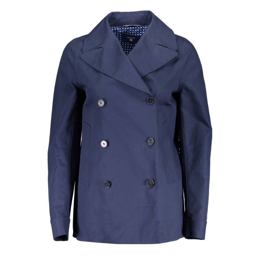 Gant Blue Cotton Women Jacket Gant