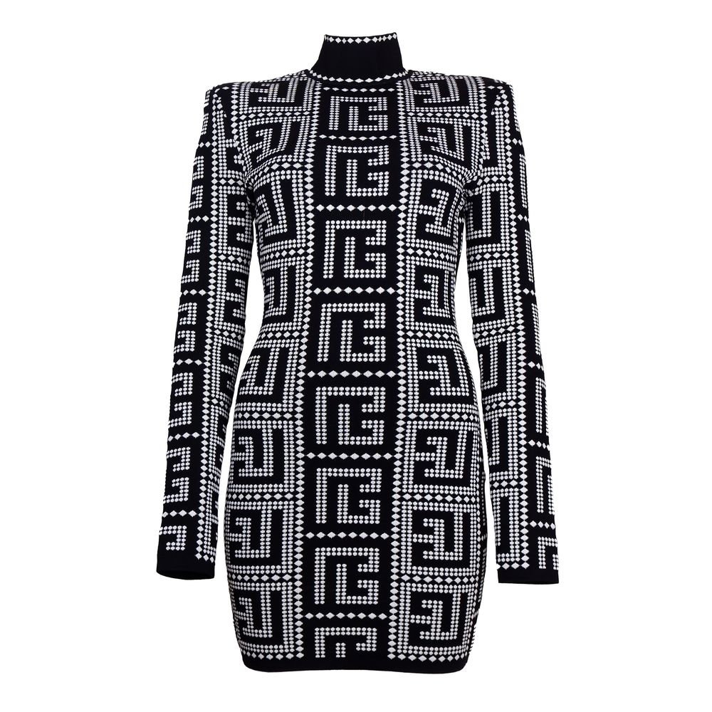 Balmain Black Viscose Dress Balmain