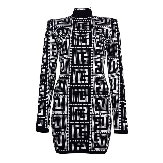 Balmain Black Viscose Dress Balmain
