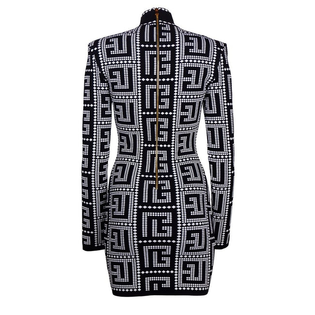 Balmain Black Viscose Dress Balmain