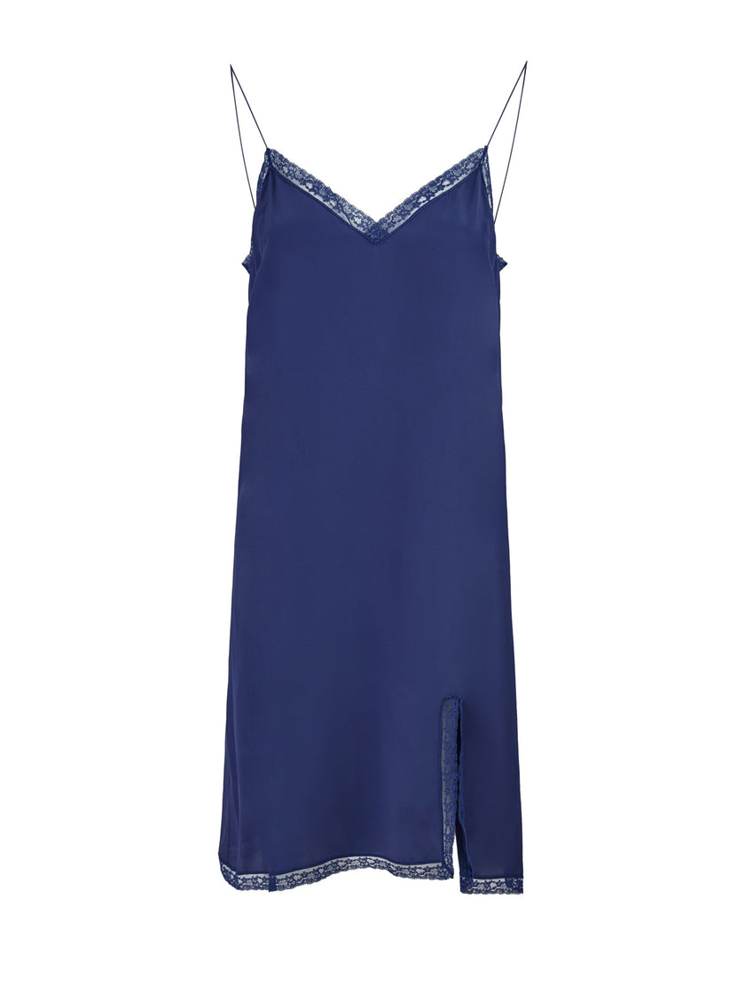 Gucci Blu Viscose and Cotton Mid Long Dress Gucci