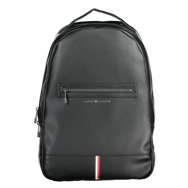 Tommy Hilfiger Black Polyethylene Men Backpack Tommy Hilfiger