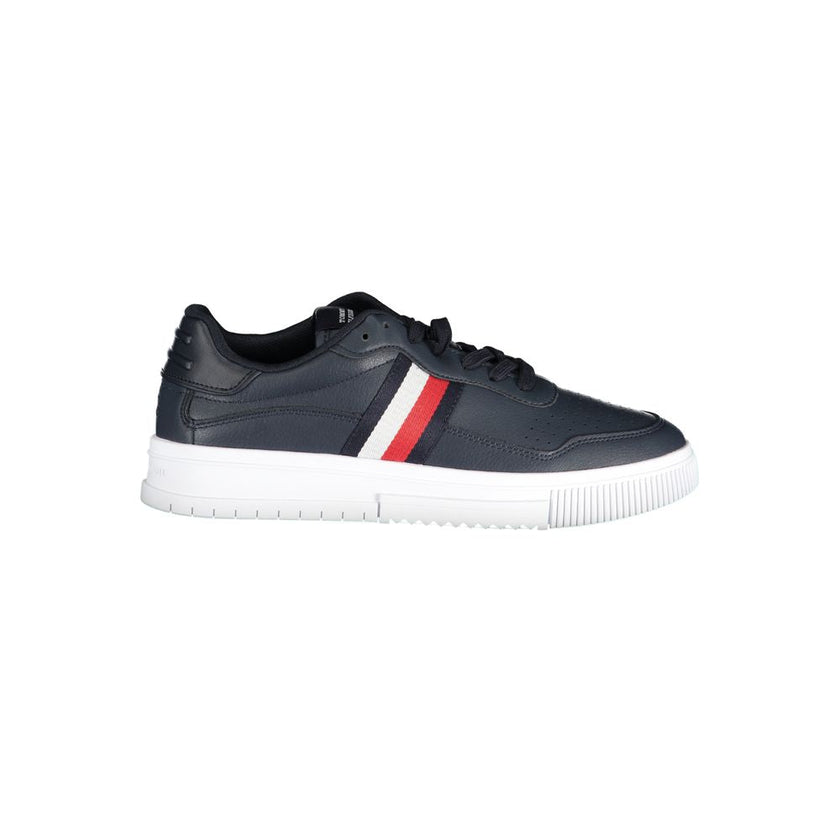Tommy Hilfiger Blue Leather Men Sneaker Tommy Hilfiger