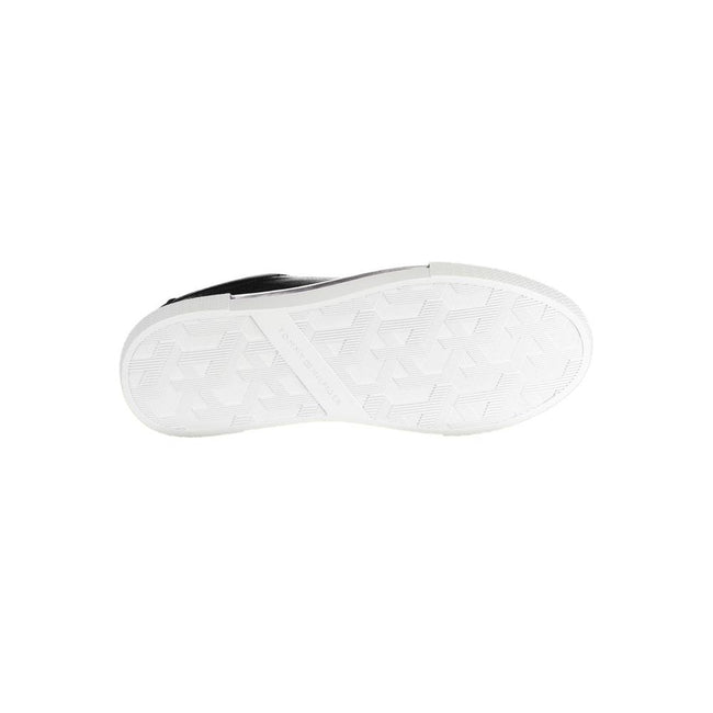 Tommy Hilfiger Black Leather Women Sneaker Tommy Hilfiger