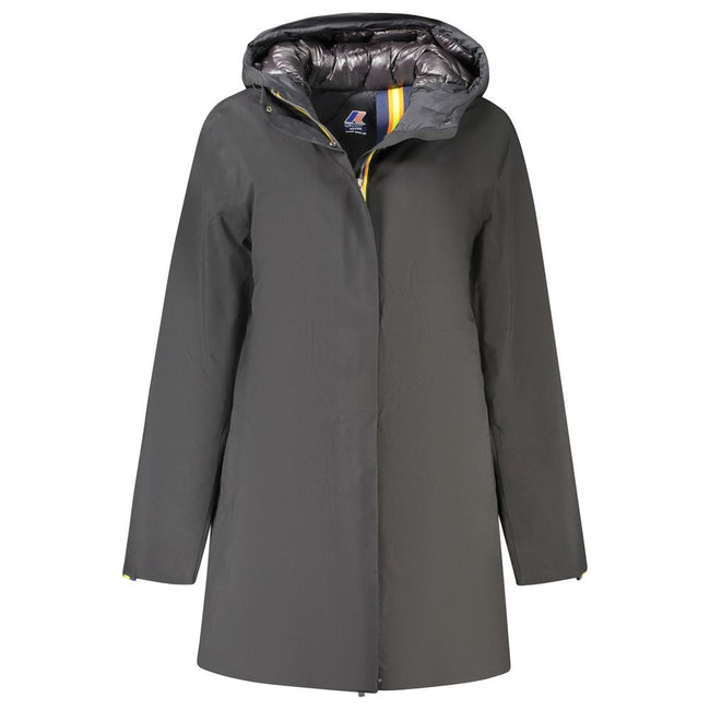 K-WAY Black Polyester Women Coat K-WAY