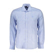 North Sails Light Blue Linen Men Shirt North Sails