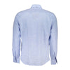 North Sails Light Blue Linen Men Shirt North Sails