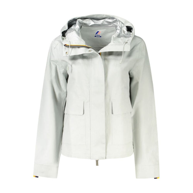 K-WAY Gray Linen Women Jacket K-WAY