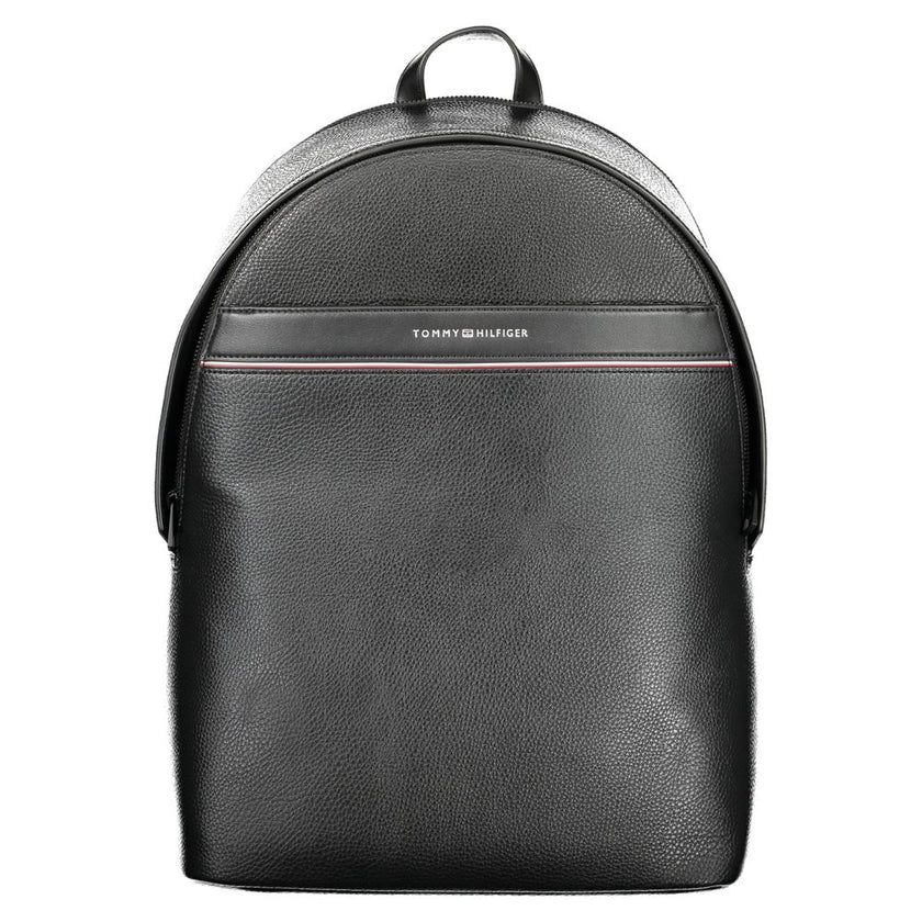 Tommy Hilfiger Black Polyester Men Backpack Tommy Hilfiger