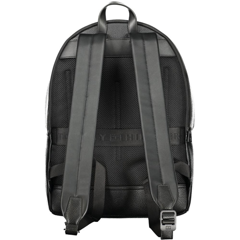 Tommy Hilfiger Black Polyester Men Backpack Tommy Hilfiger