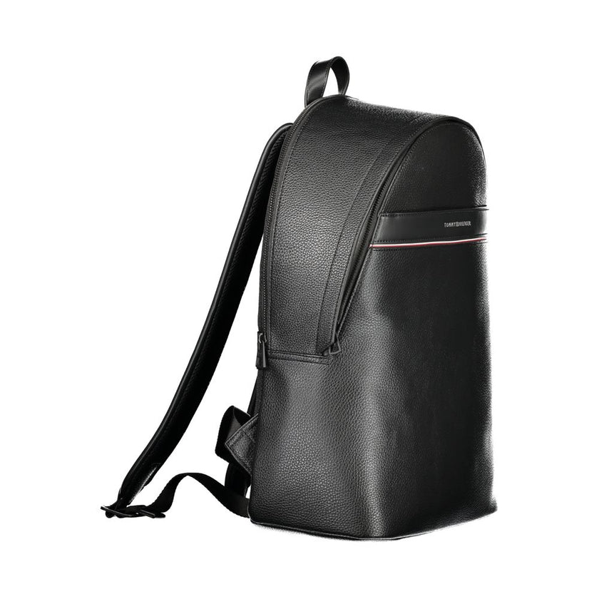 Tommy Hilfiger Black Polyester Men Backpack Tommy Hilfiger