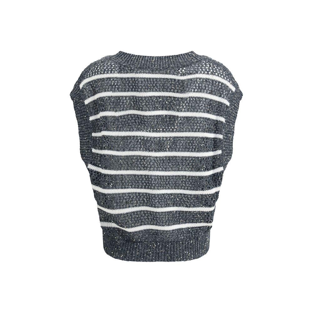 Brunello Cucinelli Striped Vest Brunello Cucinelli
