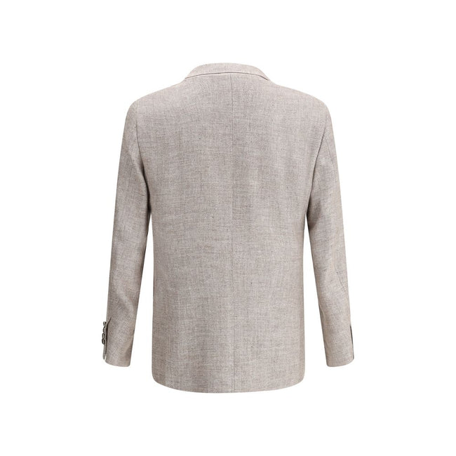Brunello Cucinelli Light Brown Linen Blazer Brunello Cucinelli