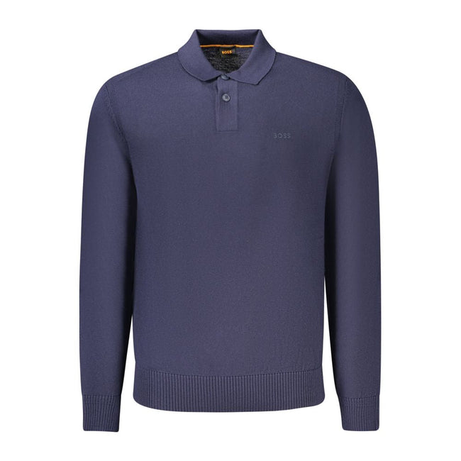 Hugo Boss Blue Wool Mens Sweater Hugo Boss