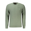 Hugo Boss Green Cotton Men Sweater Hugo Boss
