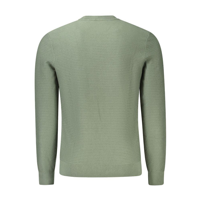 Hugo Boss Green Cotton Men Sweater Hugo Boss