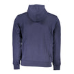 North Sails Blue Cotton Men Sweater with Hood North Sails
