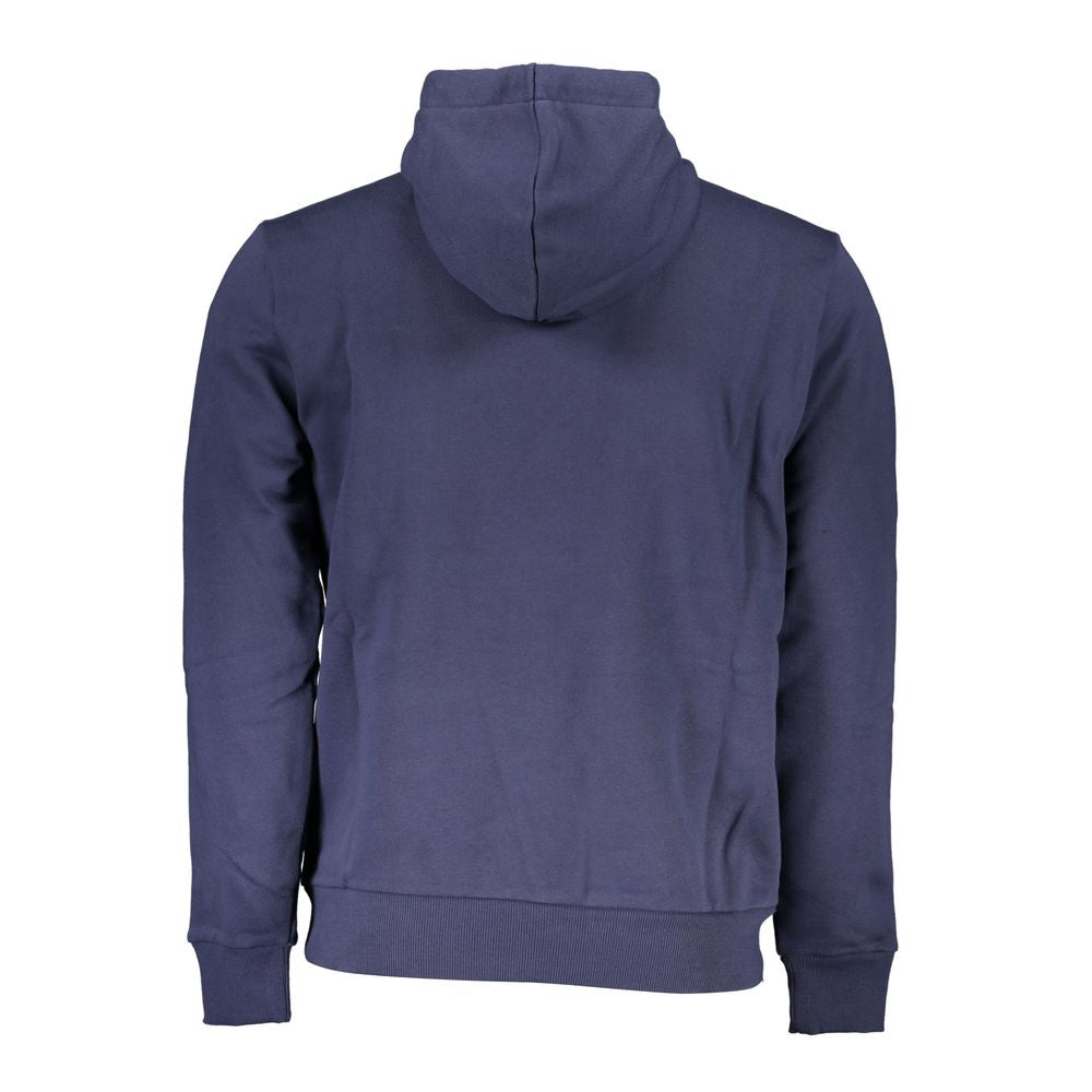 North Sails Blue Cotton Men Sweater with Hood North Sails