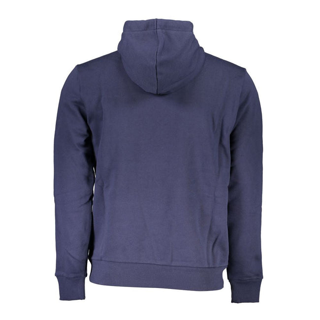 North Sails Blue Cotton Men Sweater with Hood North Sails