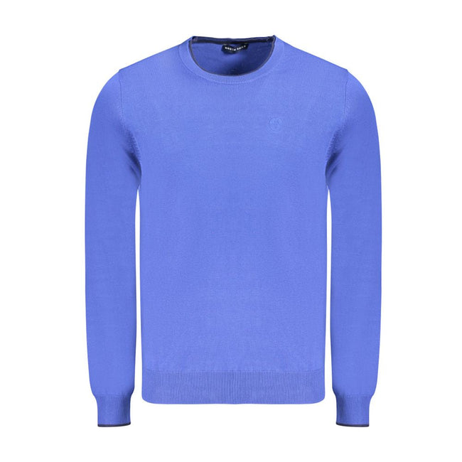North Sails Blue Cotton Men Sweater North Sails